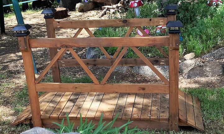 30 unbelievable backyard update ideas, Add a wooden bridge to your nursery