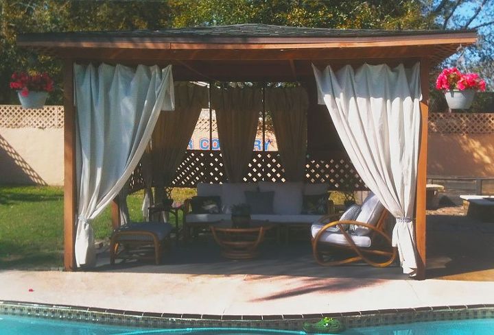 30 unbelievable backyard update ideas, Update your gazebo with cushioned seats