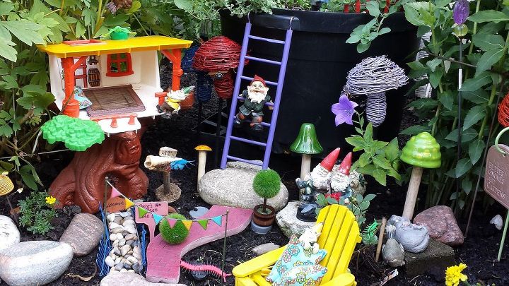 30 unbelievable backyard update ideas, Decorate your garden with gnomes and fairies
