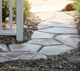 30 unbelievable backyard update ideas, Shape a pretty stone walk from concrete
