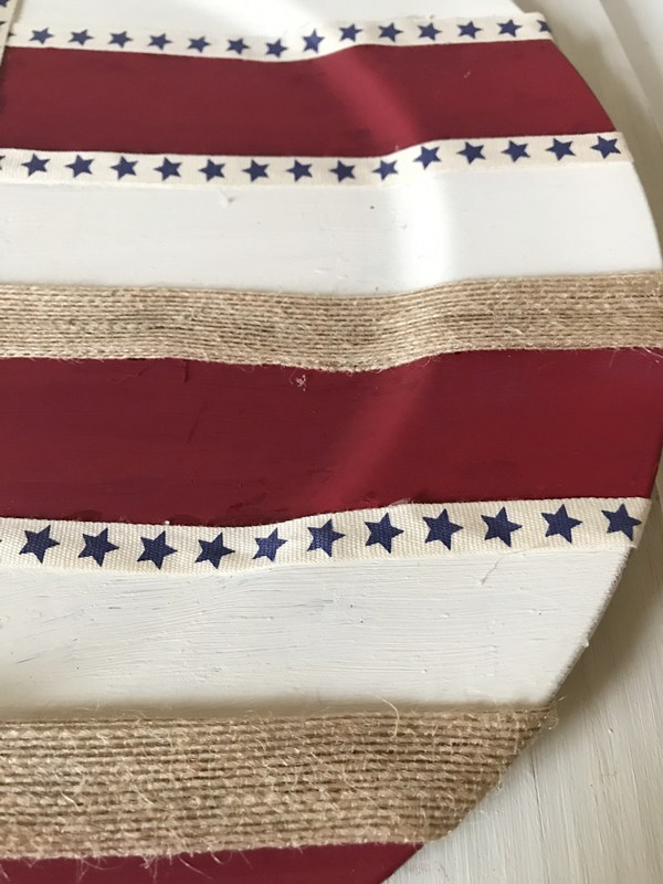 stars stripes chalk painted charger