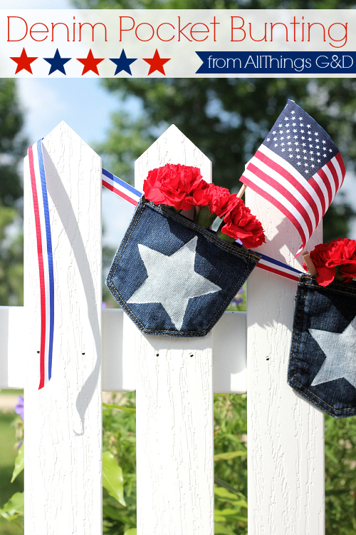 30 ways to use old jeans for brilliant craft ideas, Keep Jeans As Pocket Garlands