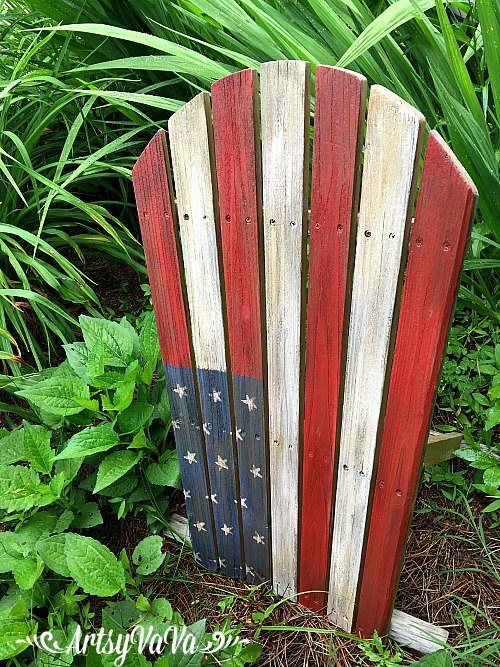 American Flag Inspired Adirondack Chair Hometalk American Flag Inspired Adirondack Chair