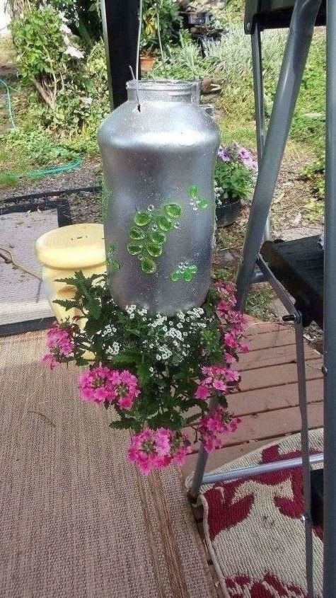 recycle hanging flower pot project