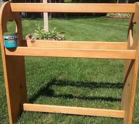 quilt rack turned outdoor planter