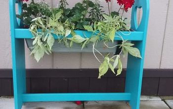 Quilt Rack Turned Outdoor Planter