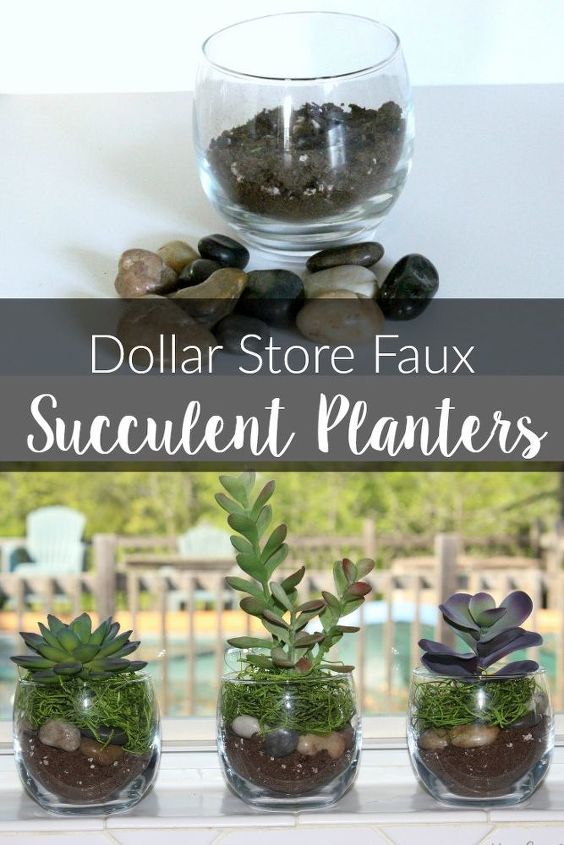 dollar store faux succulents