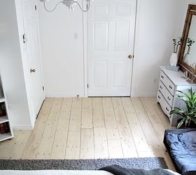 check out these 30 incredible floor transformations ideas, Add a plywood plank flooring