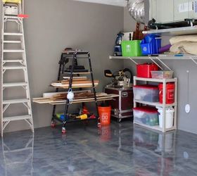 check out these 30 incredible floor transformations ideas, Add a metallic coating to your garage floor