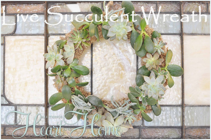 s 30 fabulous wreath ideas that will make your neighbors smile, Fill a form with a few live succulents