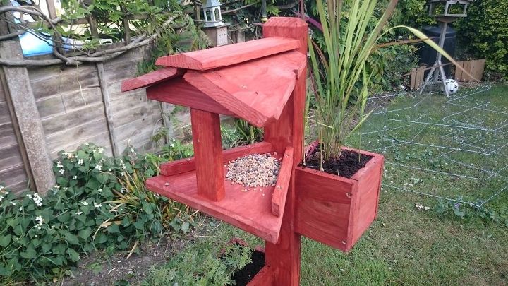 bird table with planters
