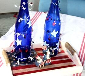 s 10 patriotic projects perfect for your fourth of july party, Wrap Tinsel On Wine Bottles