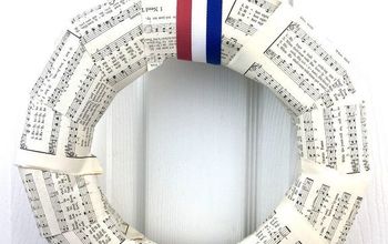 Patriotic Wreath Tutorial Using Hymnal Pages