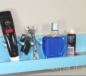 s 15 creative ways to wrangle in your home clutter, Clean Up Your Husband s Razors With A Shelf