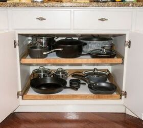 s 15 creative ways to wrangle in your home clutter, Inside Slide Out Shelves