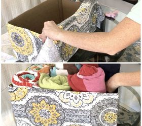 s 15 creative ways to wrangle in your home clutter, Cut Up A Diaper Box For Closet Storage