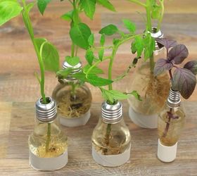 DIY  Mini Hi-tech Vases Made Out of Light Bulbs