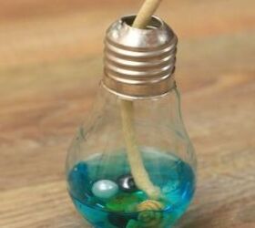 diy stylish candle made out of light bulb