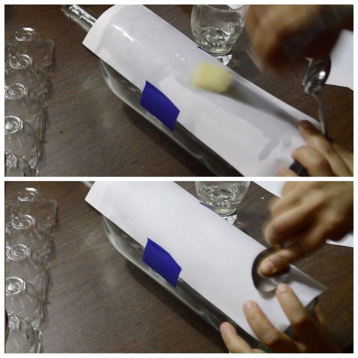 faux stained glass wine bottle using food coloring