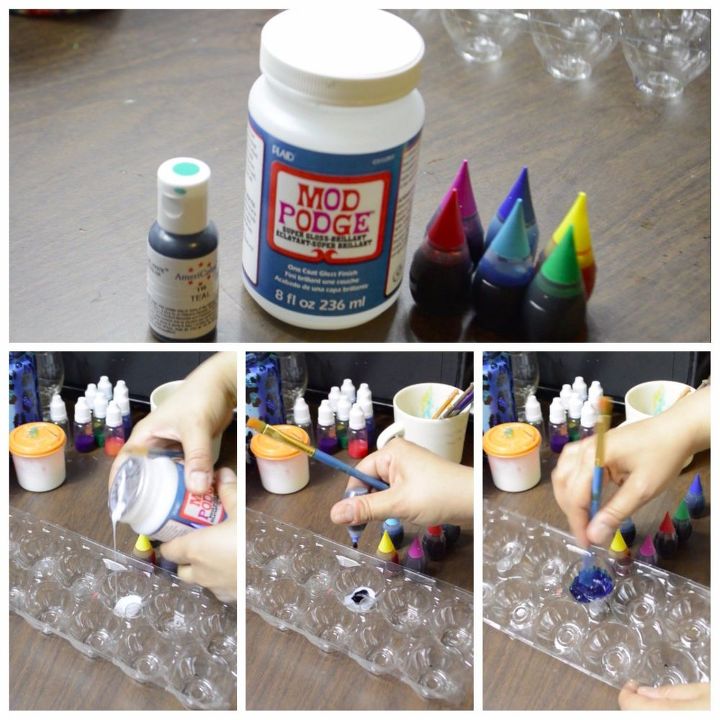 faux stained glass wine bottle using food coloring