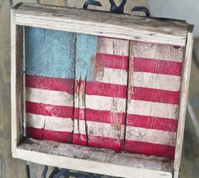 rustic painted american flag