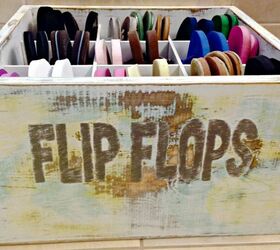 30 amazing ways to organize your shoes, Make a flip flip storage container