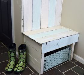 30 amazing ways to organize your shoes, Add a basket under your entry bench