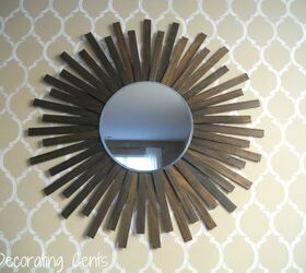 31 creative ways to fill empty wall space, Design a cool frame around a mirror