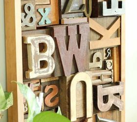 31 creative ways to fill empty wall space, Turn wooden letters into printing blocks