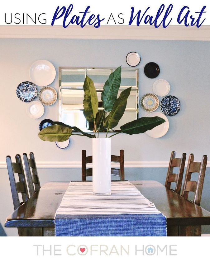 31 creative ways to fill empty wall space, Hang plates to create wall art