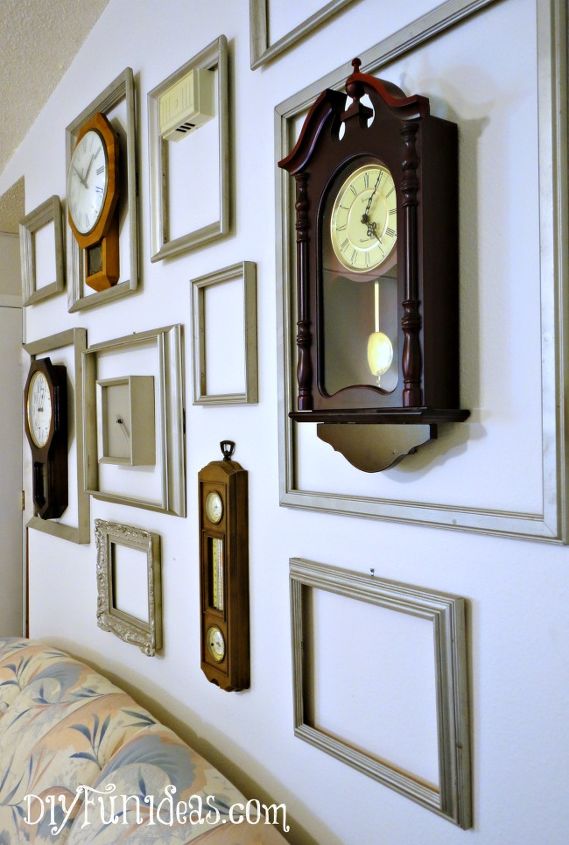 31 creative ways to fill empty wall space, Frame a clock gallery