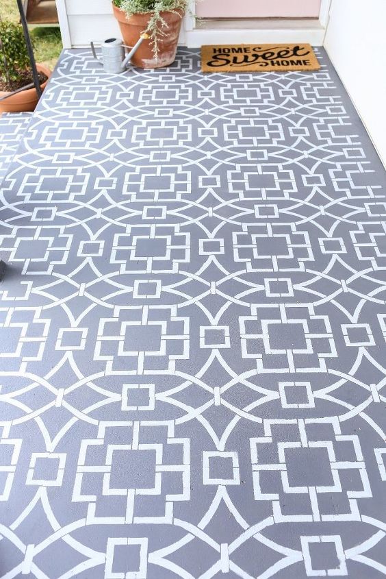 s 15 decorative ways your family can pretty up your patio, Fake Cement Tiling