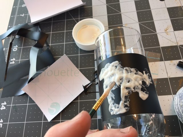 diy glass con la mquina de corte de vinilo silhouette cameo