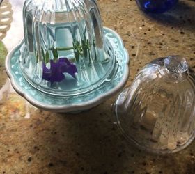 instant cloche from extra solar light parts, Cloche s with violas