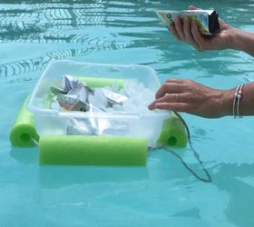 10 formas creativas de transformar los fideos de la piscina en algo nuevo, Corta fideos para una nevera flotante