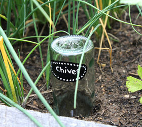 s 15 lovely repurposed items perfect for your garden, Transition Bottles Into Garden Markers