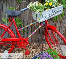 s 15 lovely repurposed items perfect for your garden, Repurpose Your Bike Into Garden Art