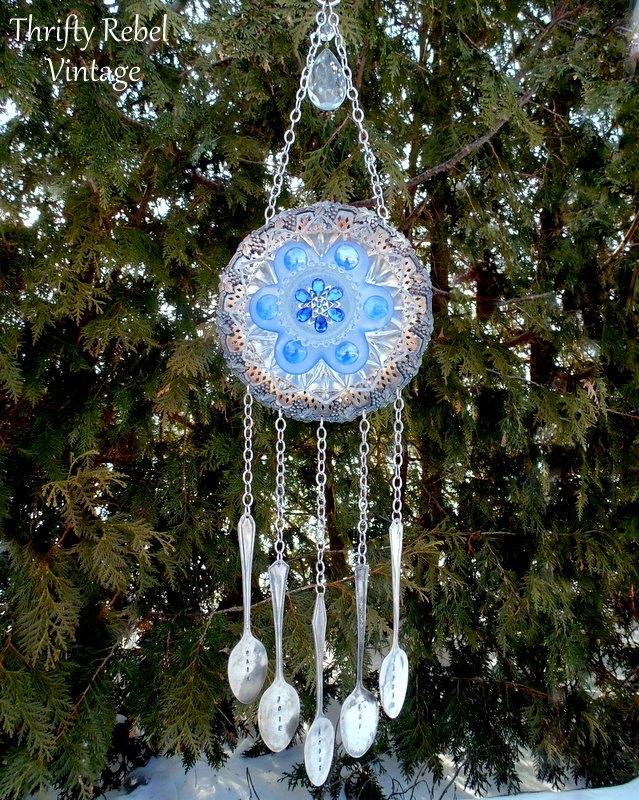 s 15 lovely repurposed items perfect for your garden, Switch A Silver Plate Into A Wind Chime