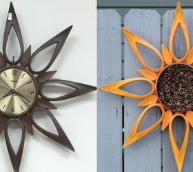 s 15 lovely repurposed items perfect for your garden, Recreate A Clock Into A Garden Sunflower