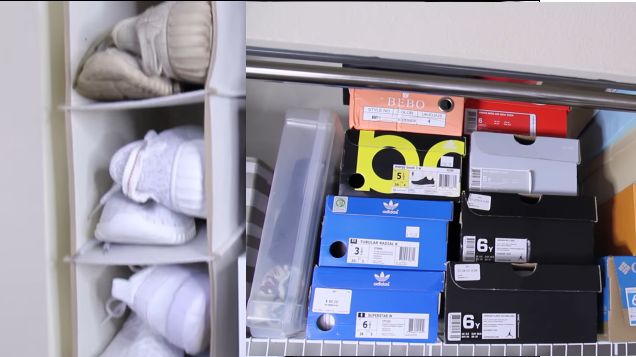 organizacin asequible del almacenamiento en el armario