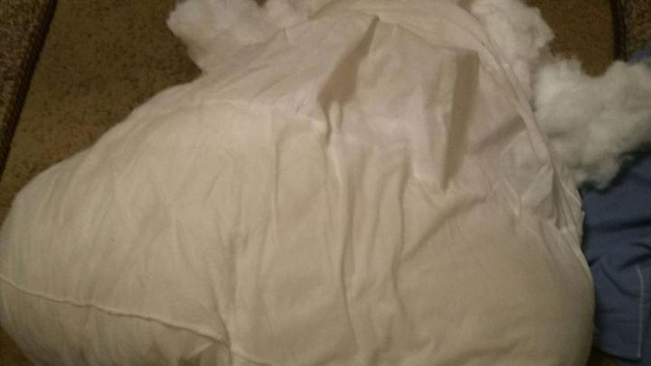 swirled crescent, Re Purpose Sofa Cushion for New Pillow
