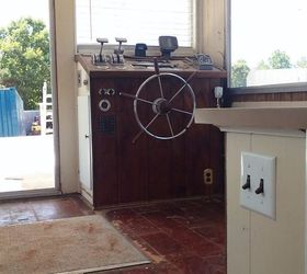 faux fireplace on boat