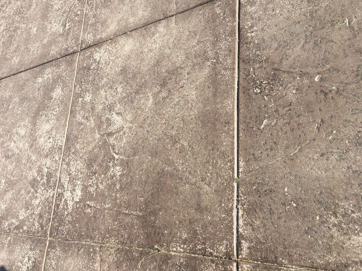 q fixing stained stamped concrete gone bad