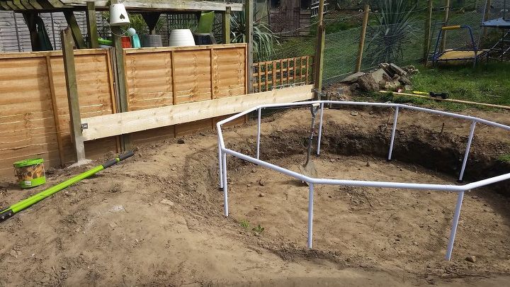 garden pool deck scaffold board project