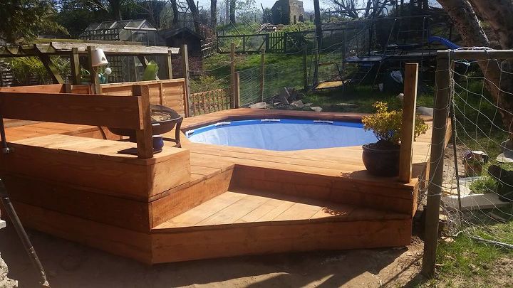 deck de piscina jardim projeto de placa de andaime