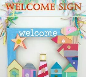 create a beach themed welcome sign for summer