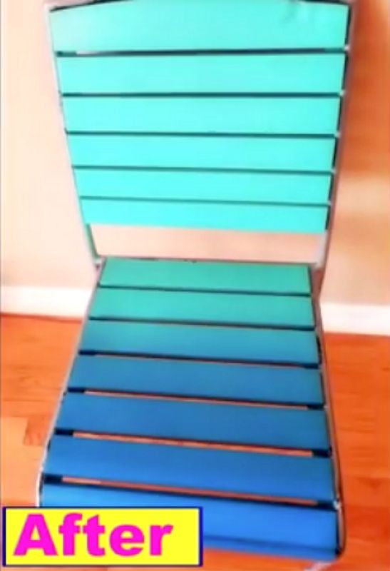 easy diy ombre chair, Finished project