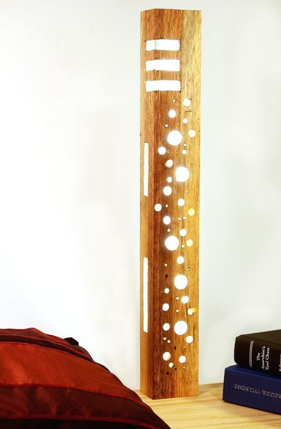reclaimed wood decor, 2 DIY LED lamp