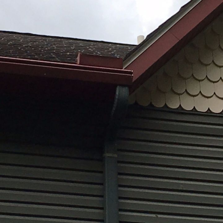 q roof rainwater over shoots gutters