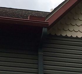 roof rainwater over shoots gutters
